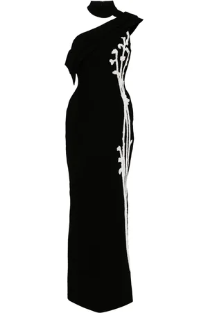 Saiid Kobeisy Robe longue asymétrique à ornements