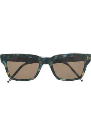 Thom Browne Lunettes de soleil à effet écaille de tortue