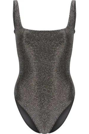 Form and Fold Maillot de bain pailleté à encolure carrée