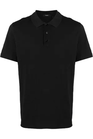 THEORY Polo boutonné à manches courtes