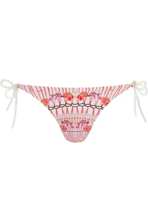 TEMPERLEY LONDON Bas de bikini Pomegranate à fleurs imprimées