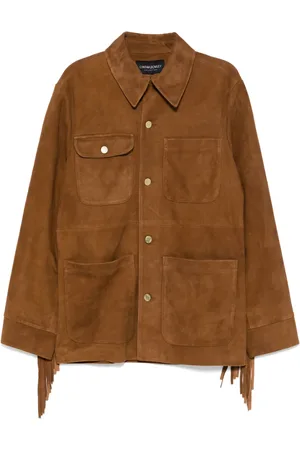 Cynthia Rowley Veste en daim à franges