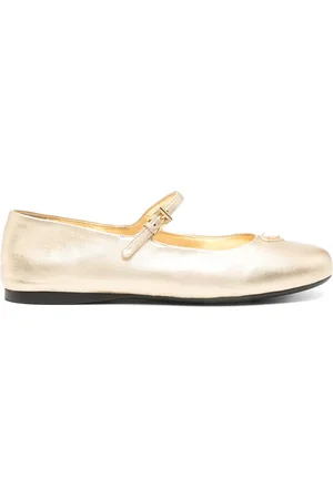 Prada Ballerines en effet métallisé