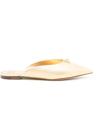VALENTINO GARAVANI Mules Roman Stud à effet métallisé
