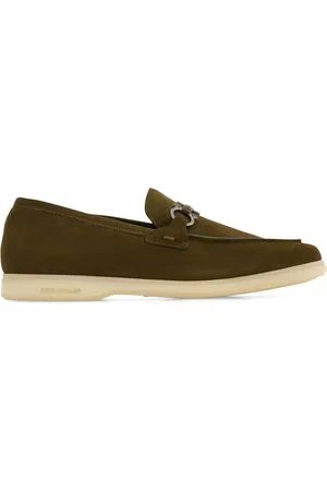 Salvatore Ferragamo Mocassins en daim à plaque Gancini