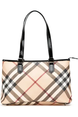 Burberry 2000-2017 Supernova Check Coated Canvas tote bag