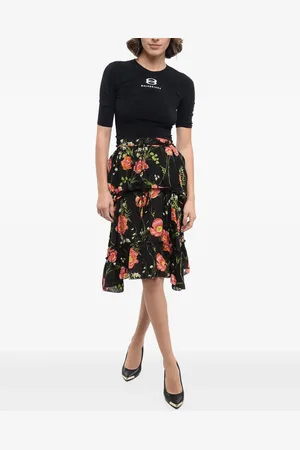 Balenciaga Robe mi-longue à fleurs