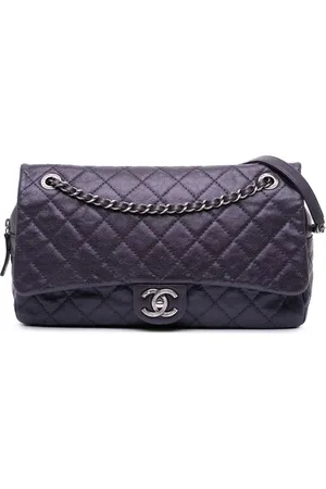 CHANEL Sac porté épaule Jumbo Quilted Caviar Easy Flap (2012)*