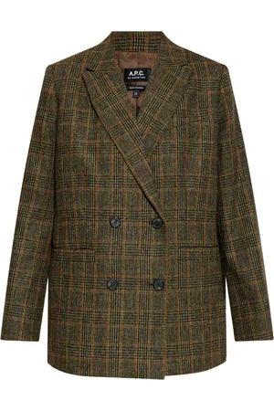A.P.C. Blazer croisé à carreaux