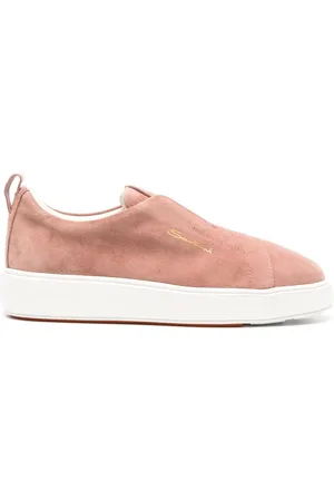 santoni Baskets en daim à logo embossé
