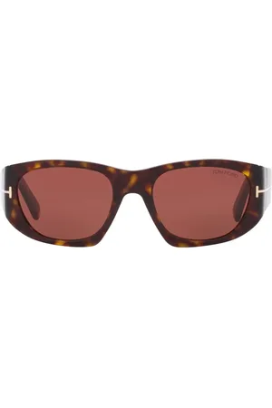 Tom Ford Lunettes de soleil rondes à effet écailles de tortue