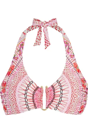 TEMPERLEY LONDON Haut de bikini imprimé Pomegranate à dos-nu