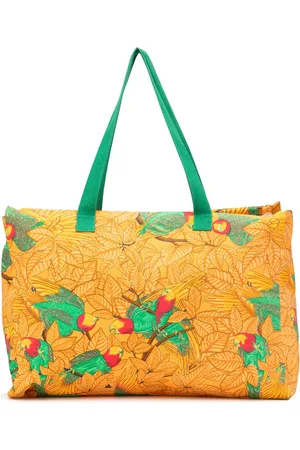 Hermès Sac cabas Toile Les Perroquets (2000-2020)