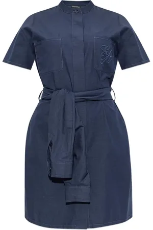 Emporio Armani Robe-chemise à taille ceinturée