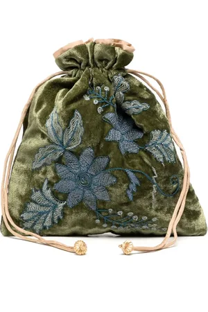 Anke Drechsel Porte-monnaie à fleurs brodées