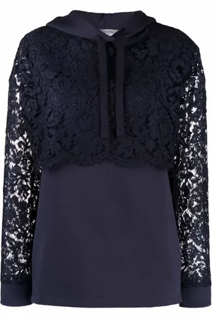 VALENTINO GARAVANI Hoodie à empiècements en dentelle