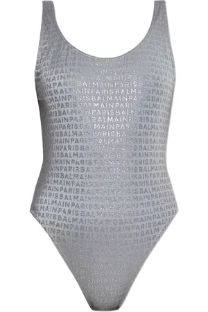 Balmain Maillot de bain à logo imprimé