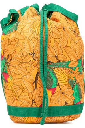 Hermès Sac seau Toile Les Perroquets (1990-2010)
