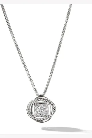 David Yurman Collier Infinity en sterling pavé de diamants