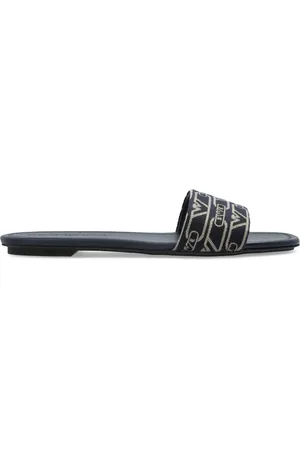 Emporio Armani Sandales à monogramme en jacquard