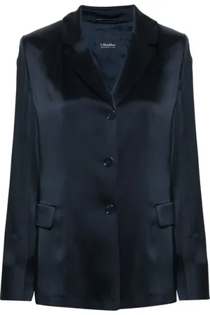 Max Mara Blazer en satin à simple boutonnage