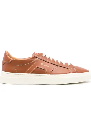 santoni Baskets Double Buckle en cuir