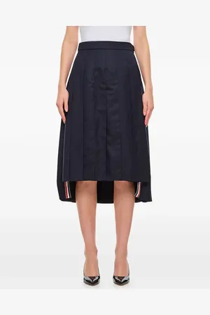Thom Browne Jupe plissée Super 120s à détail tricolore