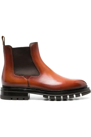 santoni Bottines chelsea en cuir poli