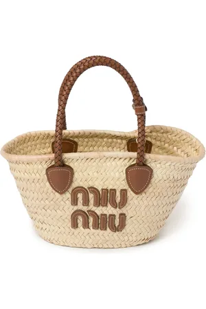 Miu Miu Sac cabas en paille à design tressé