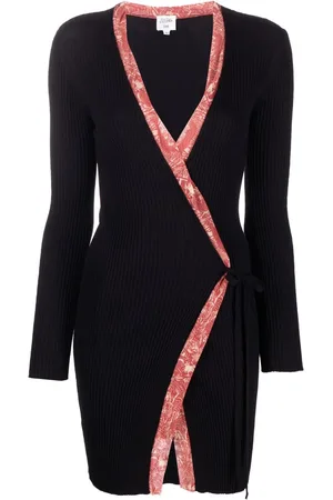 Jean Paul Gaultier Robe portefeuille à détail nervuré (années 1990)