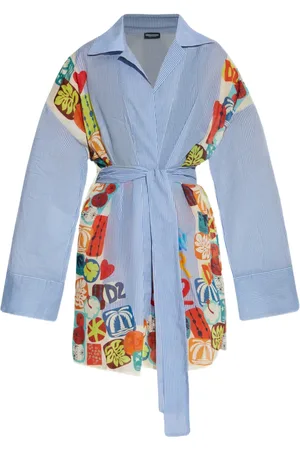 Dsquared2 Chemise cache-cœur à rayures