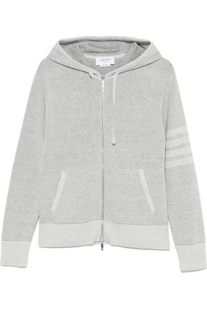 Thom Browne Hoodie zippé à détails rayés