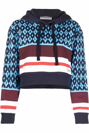 VALENTINO GARAVANI Hoodie rayé à logo imprimé