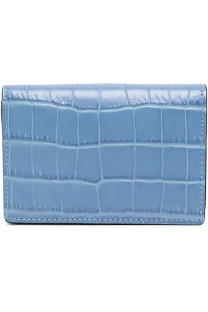SMYTHSON Portefeuille en cuir à effet peau de crocodile