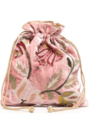 Anke Drechsel Porte-monnaie à fleurs brodées