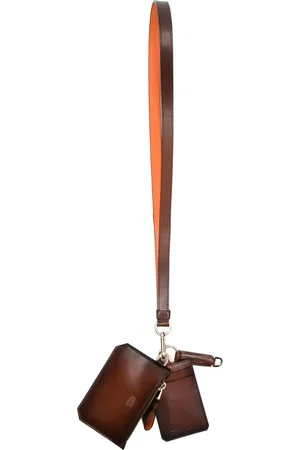 santoni Porte-cartes en cuir à lanière