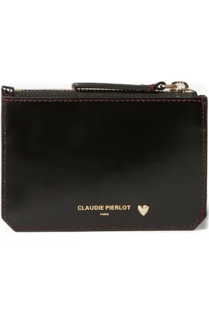 Claudie Pierlot Gold-heart leather wallet