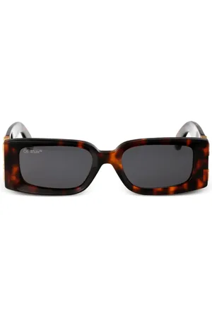 OFF-WHITE Lunettes de soleil à effet écaille de tortue