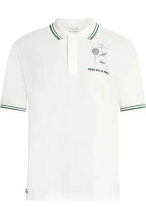 Lacoste Chemise en coton à slogan brodé