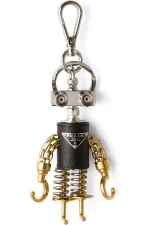 Prada Breloque pour sac Robot en cuir Saffiano
