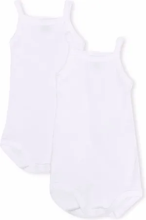 Petit Bateau Lot de 2 bodies à logo