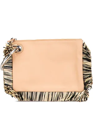 Fendi Pochette Triplette en cuir et raphia à motif Zucca (2010-présent)