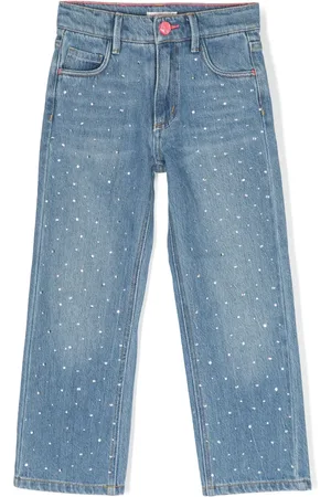 Billieblush Pantalon droit à ornements strassés