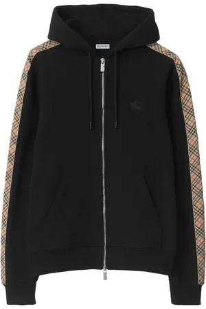 Burberry Hoodie en coton à bords à carreaux