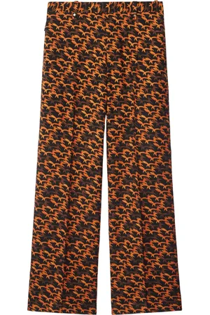 Burberry Pantalon de costume à imprimé renard