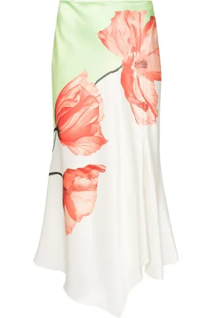 ALICE+OLIVIA Jupe en satin à fleurs
