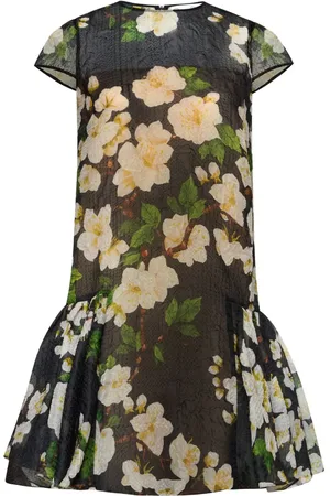 Oscar de la Renta Robe courte en soie