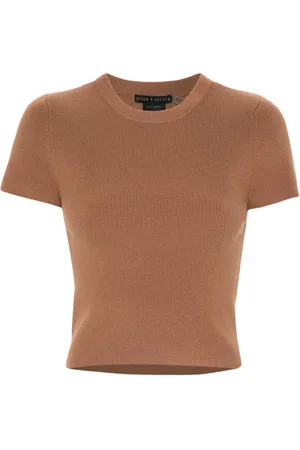 ALICE+OLIVIA Haut en maille à manches courtes