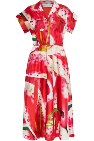 Tory Burch Robe mi-longue à imprimé graphique