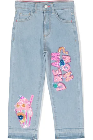 Billieblush Jean droit à sequins brodés